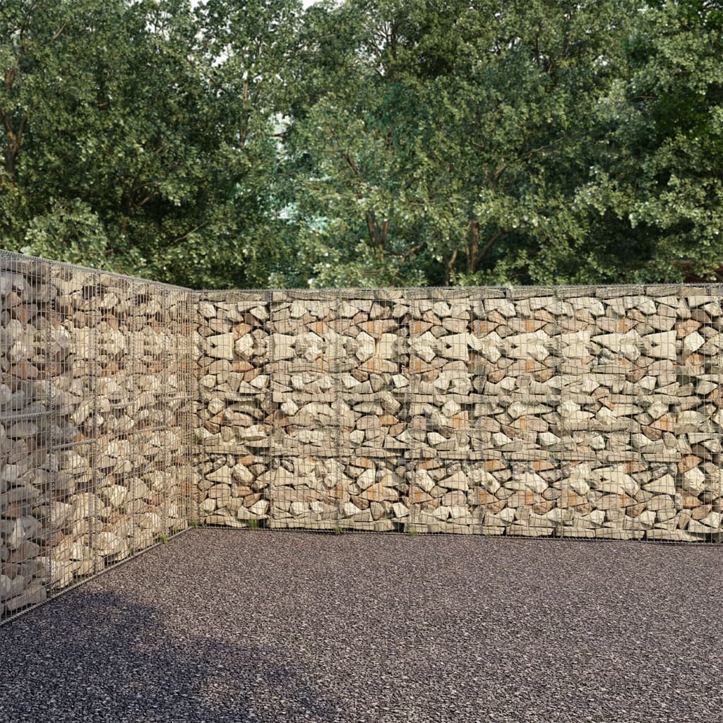 vidaXL horganyzott acél gabion fal borítással 900 x 50 x 200 cm