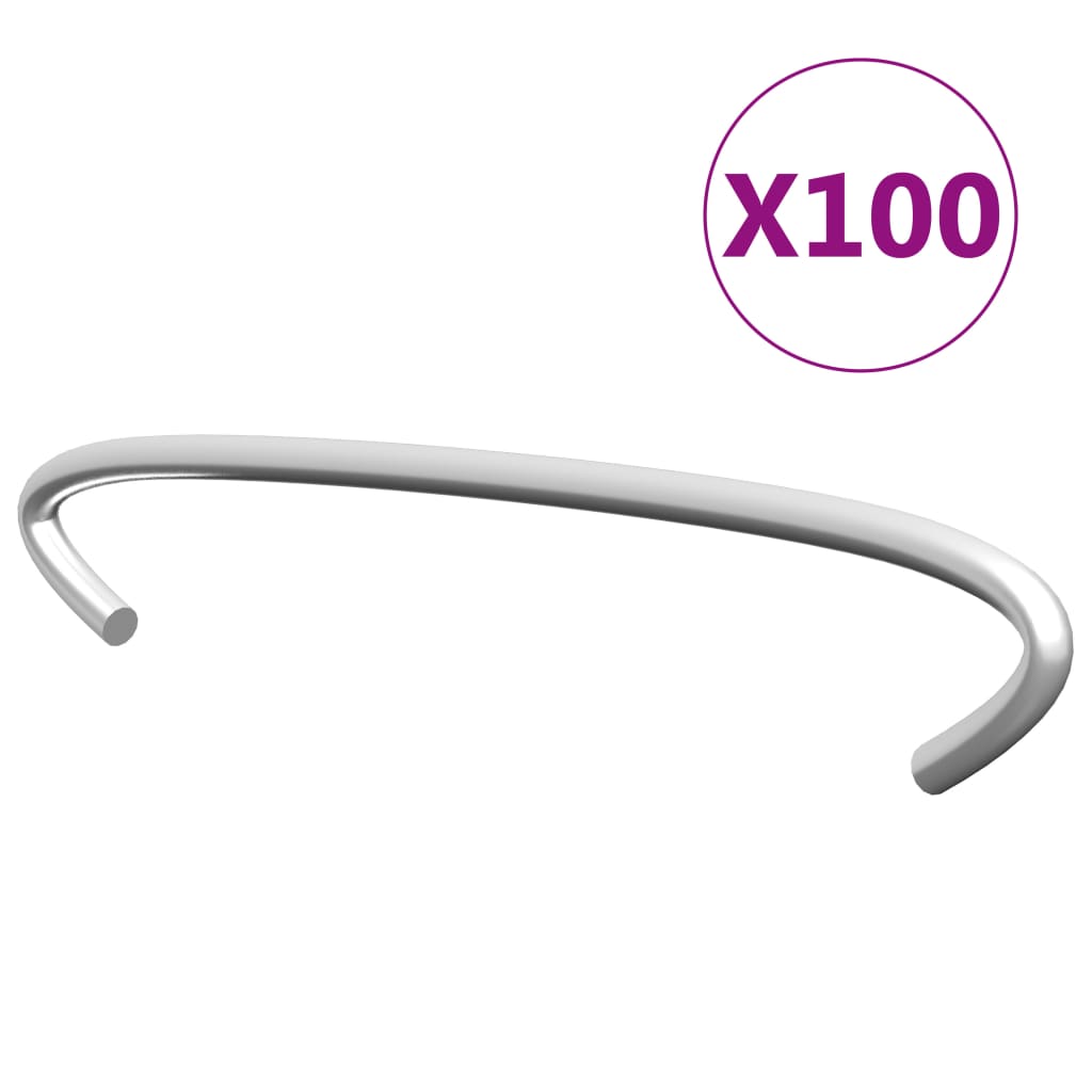 vidaXL 100 db horganyzott acél gabionhorog 10 cm