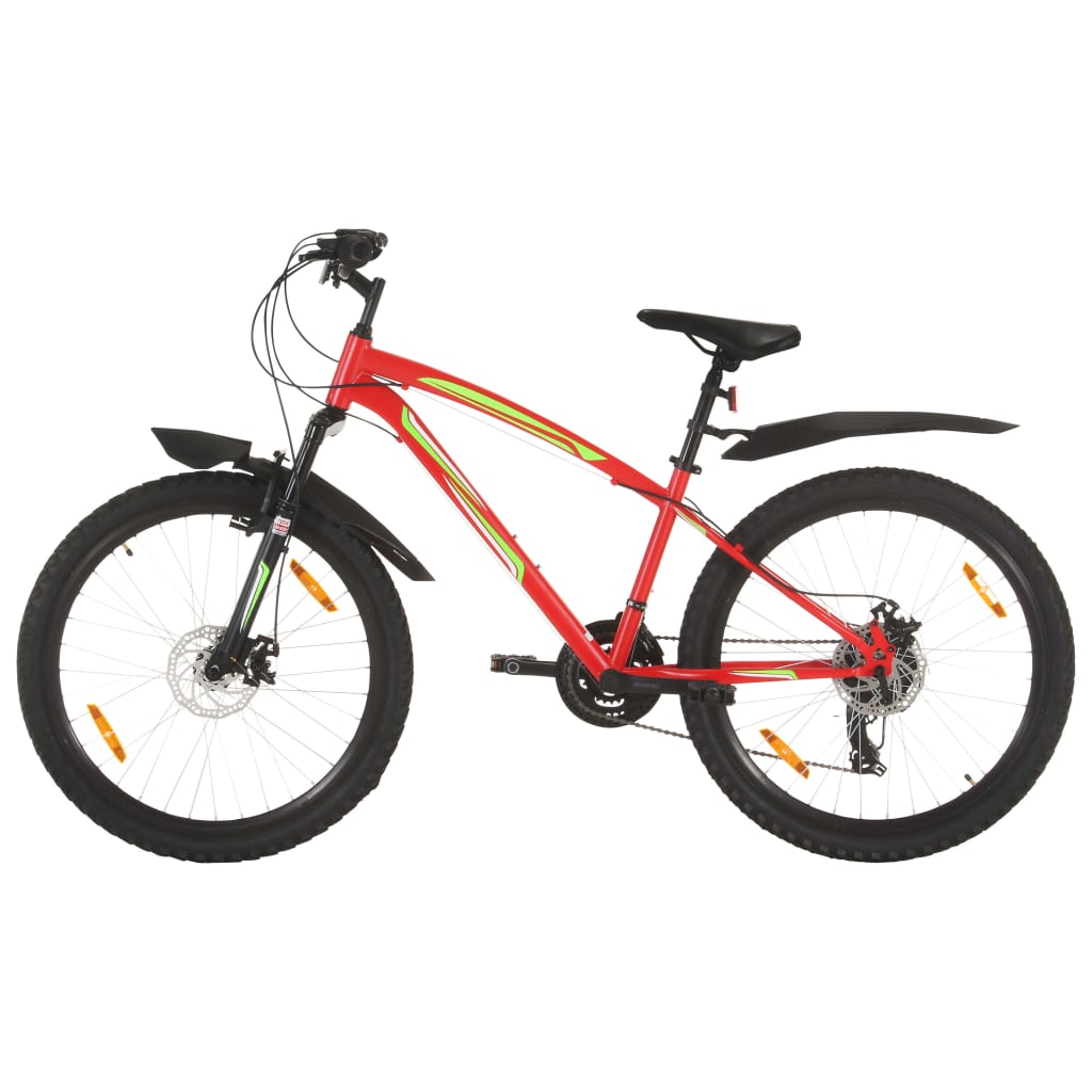 vidaXL 21 sebességes piros mountain bike 26 hüvelykes kerékkel 42 cm